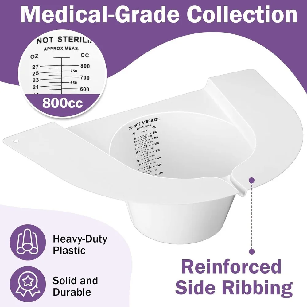 10Pcs With clear scale marks Specimen Collection Tray 10 pieces per pack Integrated collection design Female Urinal
10Pcs With clear scale marks Specimen Collection Tray 10 pieces per pack Integrated collection design Female Urinal
