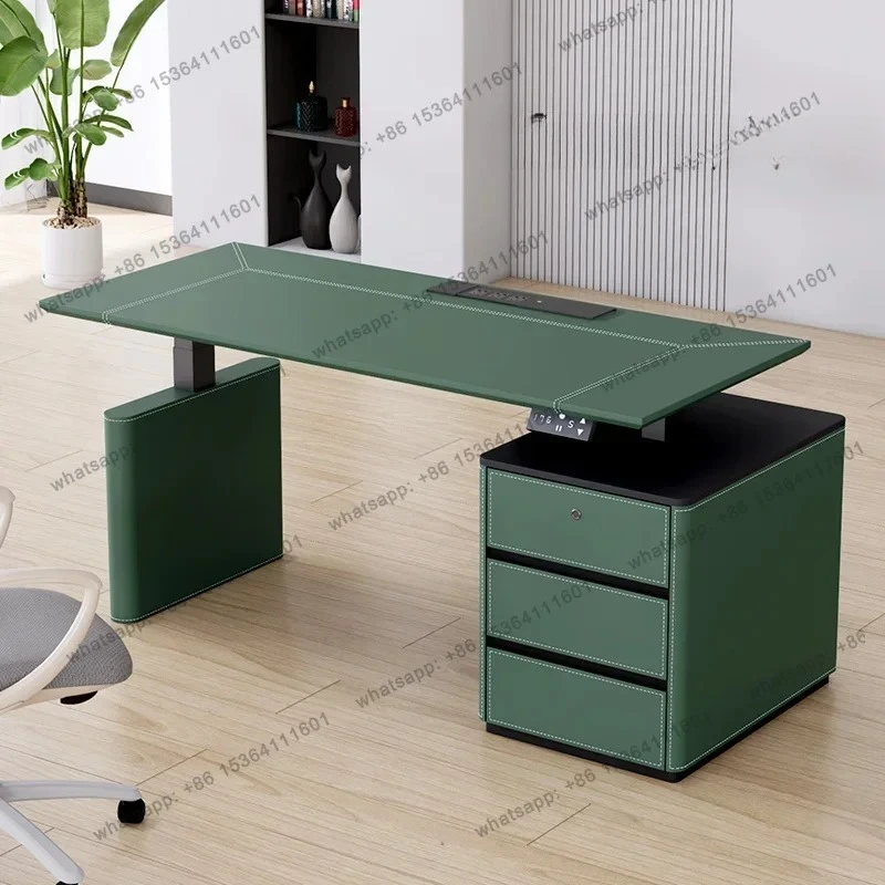 LL Italian Electric Lift Desk, Bedroom Saddle Leather Desk With Sub-cabinet Custom High-end Desk
LL Italian Electric Lift Desk, Bedroom Saddle Leather Desk With Sub-cabinet Custom High-end Desk