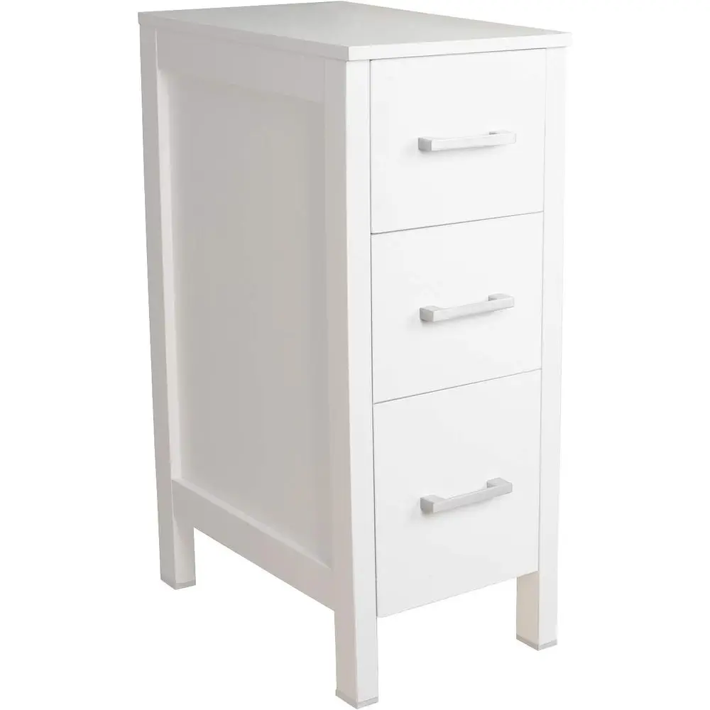 12 White Bathroom Vanity Side Cabinet with 3 Drawers - Wood, Space-Saving Storage Organizer
12 White Bathroom Vanity Side Cabinet with 3 Drawers - Wood, Space-Saving Storage Organizer
