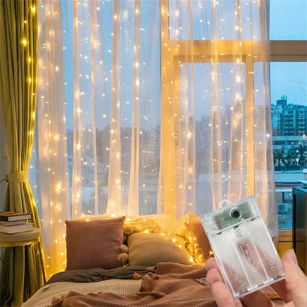 3/6M LED Curtain Light String Outdoor Bedroom Decoration Ramadan Home Decoration Battery Power 2026 Valentine's Day Eid Mubarak
3/6M LED Curtain Light String Outdoor Bedroom Decoration Ramadan Home Decoration Battery Power 2026 Valentine's Day Eid Mubarak