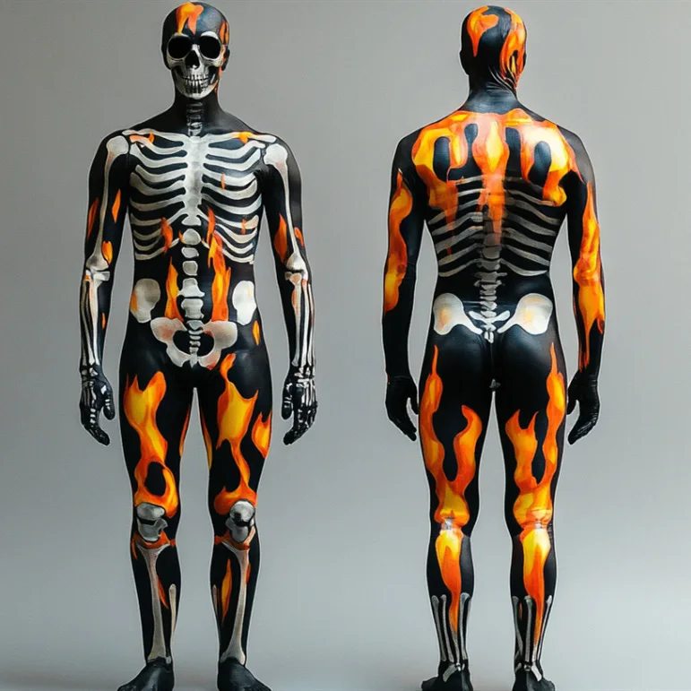 Skeleton Pattern 3D Digital Print Adult Cosplay Jumpsuit Halloween Holiday Party Performance Costume Ladies Suit For Parties
Skeleton Pattern 3D Digital Print Adult Cosplay Jumpsuit Halloween Holiday Party Performance Costume Ladies Suit For Parties