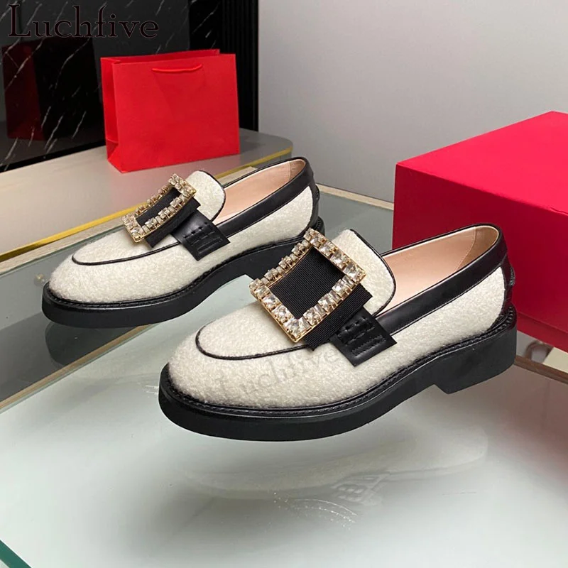 Genuine Leather Loafers Flat Shoes Women Square Buckle Design Slip on Runway Shoes Ladies Luxury British-style Formal Shoes Woma
Genuine Leather Loafers Flat Shoes Women Square Buckle Design Slip on Runway Shoes Ladies Luxury British-style Formal Shoes Woma