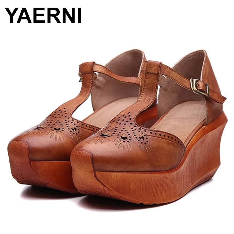 2025 Genuine Leather Women Summer Sandals T Strap Hollow Shoes Female Fashion Wedges Genuine Leather Buckle Strap Pumps
2025 Genuine Leather Women Summer Sandals T Strap Hollow Shoes Female Fashion Wedges Genuine Leather Buckle Strap Pumps