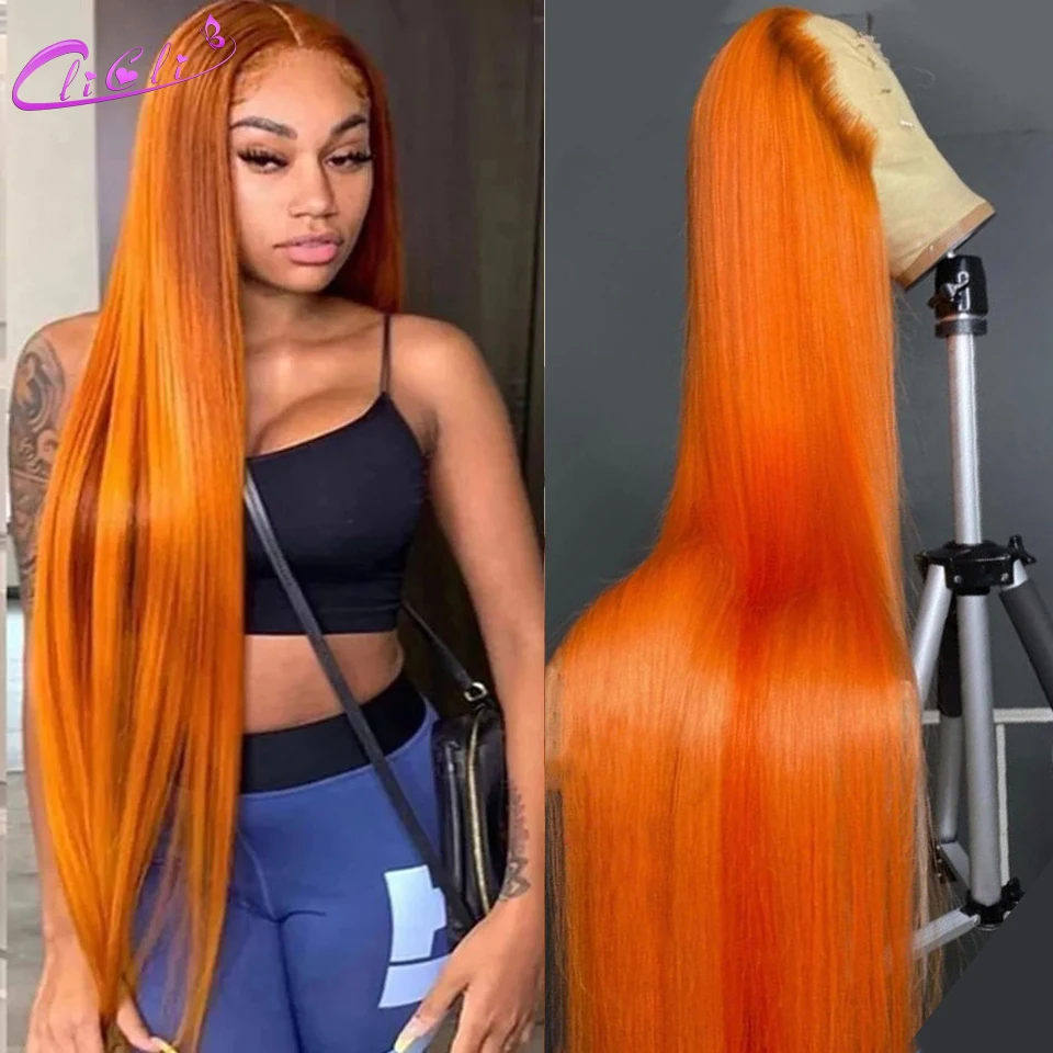 Ginger Straight Lace Front Wig Human Hair 13X4 HD Lace Frontal Wig Brazilian Bone Straight Orange Colored Human Hair Wigs CliCli
Ginger Straight Lace Front Wig Human Hair 13X4 HD Lace Frontal Wig Brazilian Bone Straight Orange Colored Human Hair Wigs CliCli