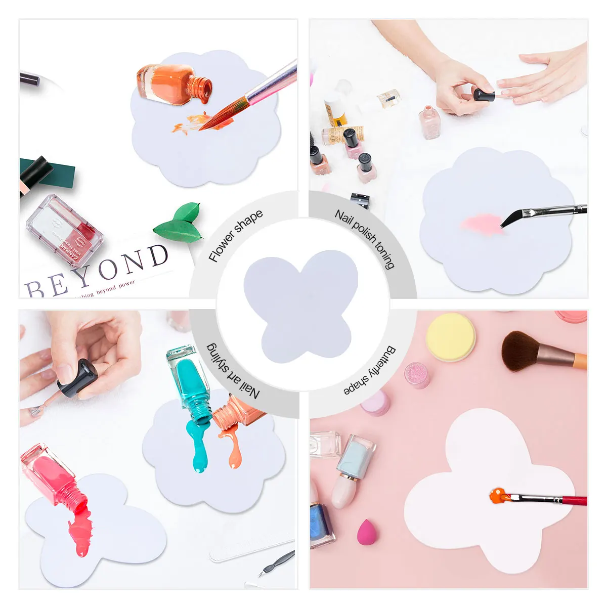 3 Bags Reusable Nail Pads Art Palette Fashionable Makeup Pallets White Paint Tray
3 Bags Reusable Nail Pads Art Palette Fashionable Makeup Pallets White Paint Tray