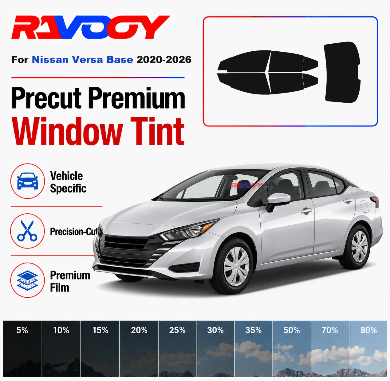 Premium Precut Window Tint Kit Front Rear Windows Rear Windshield For Nissan Versa Base 2020-2026 Complete Set Nano Ceramic Film
Premium Precut Window Tint Kit Front Rear Windows Rear Windshield For Nissan Versa Base 2020-2026 Complete Set Nano Ceramic Film