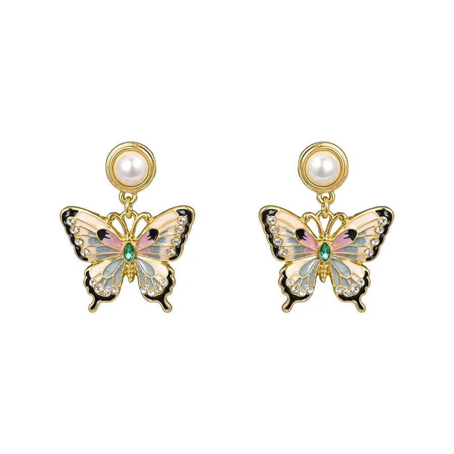 Medieval Retro Palace Style Bohemia Fashion Pearl Light Color Enamel Glaze Colorful Flower Butterfly Earrings for Women Jewelry
Medieval Retro Palace Style Bohemia Fashion Pearl Light Color Enamel Glaze Colorful Flower Butterfly Earrings for Women Jewelry