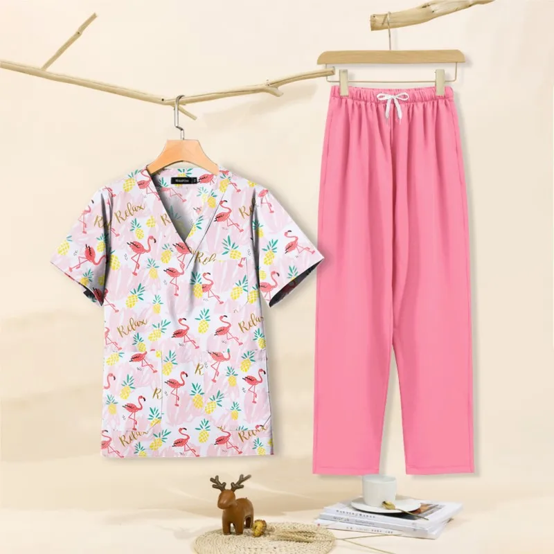 Medical Surgical Scrubs sets Cotton Print Scrub Top Pants Beauty Salon Work Lab Pet Shop Dental clinic Nurse Doctor Clothes
Medical Surgical Scrubs sets Cotton Print Scrub Top Pants Beauty Salon Work Lab Pet Shop Dental clinic Nurse Doctor Clothes