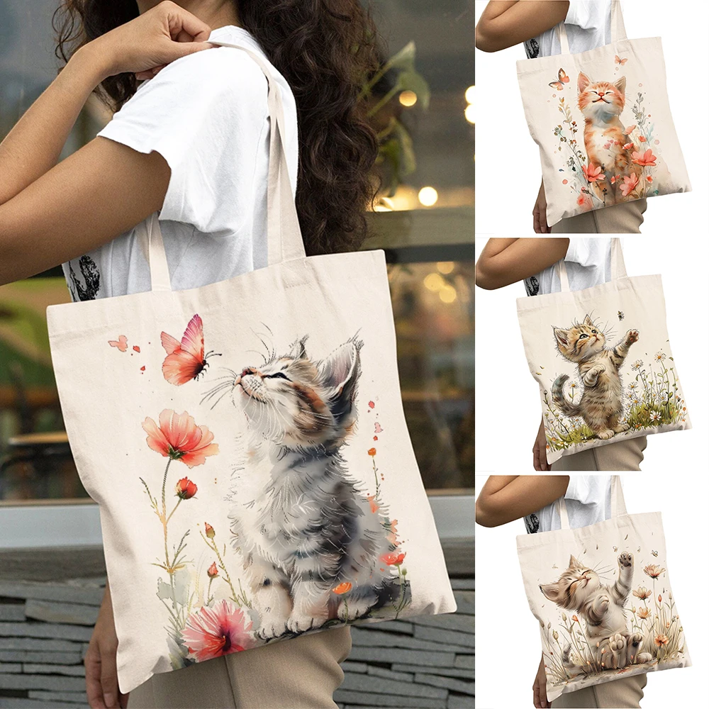 Женские сумки-шопперы с цветочным рисунком кота, дорожная сумка-тоут, многоразовая сумка для домашних животных, большая вместительная детская подарочная повседневная женская сумка для покупок
Женские сумки-шопперы с цветочным рисунком кота, дорожная сумка-тоут, многоразовая сумка для домашних животных, большая вместительная детская подарочная повседневная женская сумка для покупок