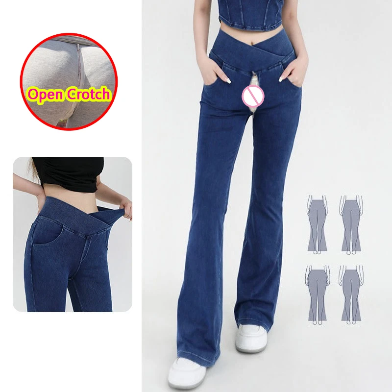 Women Open Crotch Yoga Pants for Sporty Training Jeans with Invisible Zipper Pockets Crotchless Leggings Crossed Fashion Panties
Women Open Crotch Yoga Pants for Sporty Training Jeans with Invisible Zipper Pockets Crotchless Leggings Crossed Fashion Panties