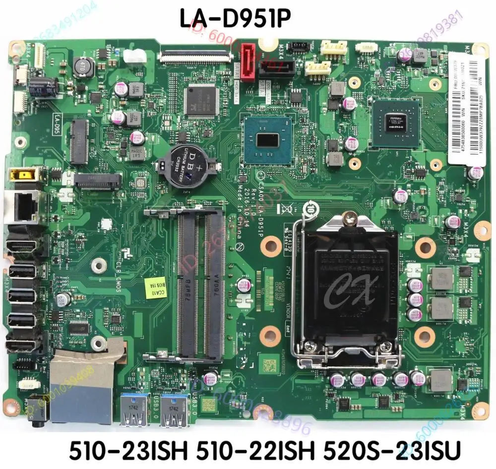 For Lenovo 510-23ISH 510-22ISH 520s-23ISU Motherboard DSA00 LA-D951P Mainboard 100% Tested Fully Work
For Lenovo 510-23ISH 510-22ISH 520s-23ISU Motherboard DSA00 LA-D951P Mainboard 100% Tested Fully Work