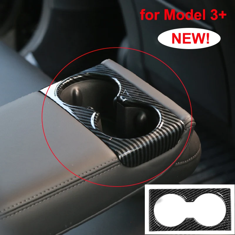 For Tesla New Model 3 Highland 2024-2026 Rear Seat Water Cup Panel Trim ABS Carbon Fiber Cup Holder Sticker Cover Accessories
For Tesla New Model 3 Highland 2024-2026 Rear Seat Water Cup Panel Trim ABS Carbon Fiber Cup Holder Sticker Cover Accessories