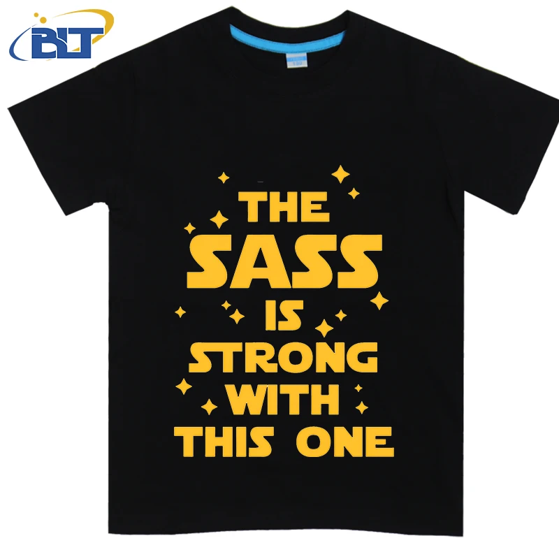 Детская футболка с принтом The sass is strong with this one, летние хлопковые повседневные топы с коротким рукавом для мальчиков и девочек
Детская футболка с принтом The sass is strong with this one, летние хлопковые повседневные топы с коротким рукавом для мальчиков и девочек