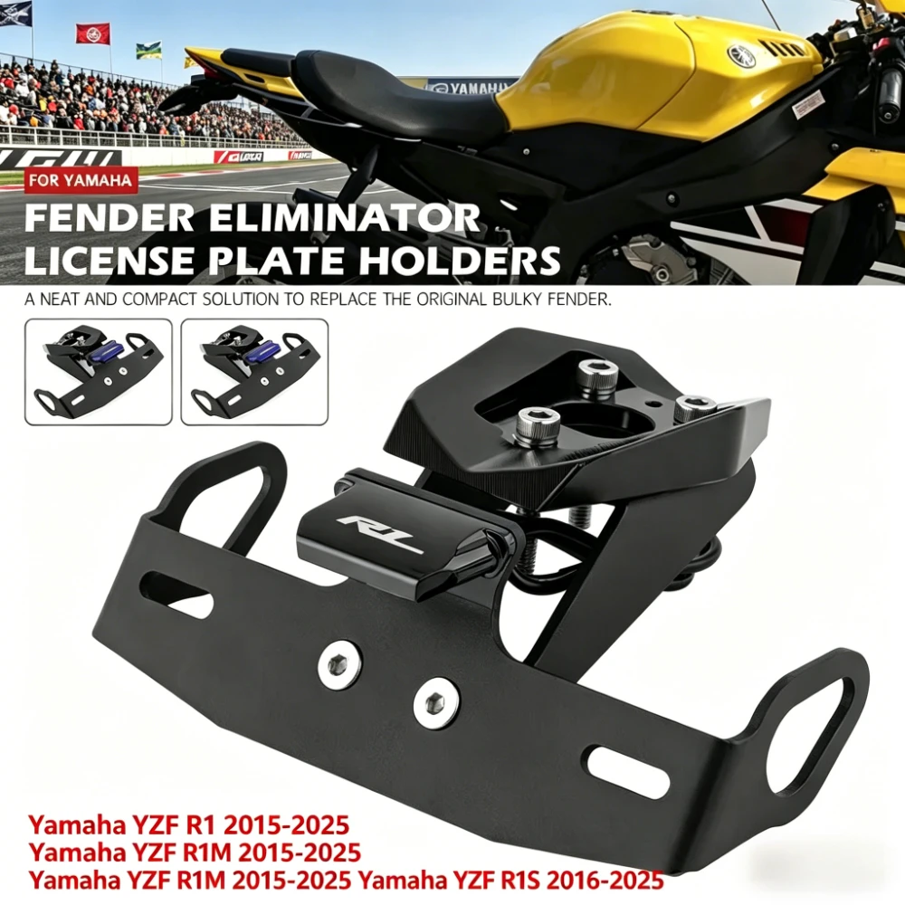 Кронштейн для номерного знака со светодиодной подсветкой для мотоциклов YAMAHA YZF R1/M/S R1M R1S 2015-2025, YZFR1M 2021, YZFR1 (Комплект для снятия заднего крыла)
Кронштейн для номерного знака со светодиодной подсветкой для мотоциклов YAMAHA YZF R1/M/S R1M R1S 2015-2025, YZFR1M 2021, YZFR1 (Комплект для снятия заднего крыла)