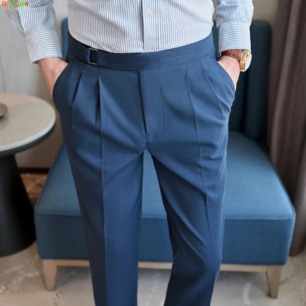 Синие мужские повседневные брюки в деловом стиле — плиссированная передняя часть, удобная посадка, черные, идеально подходят для офиса и повседневной носки.
Синие мужские повседневные брюки в деловом стиле — плиссированная передняя часть, удобная посадка, черные, идеально подходят для офиса и повседневной носки.