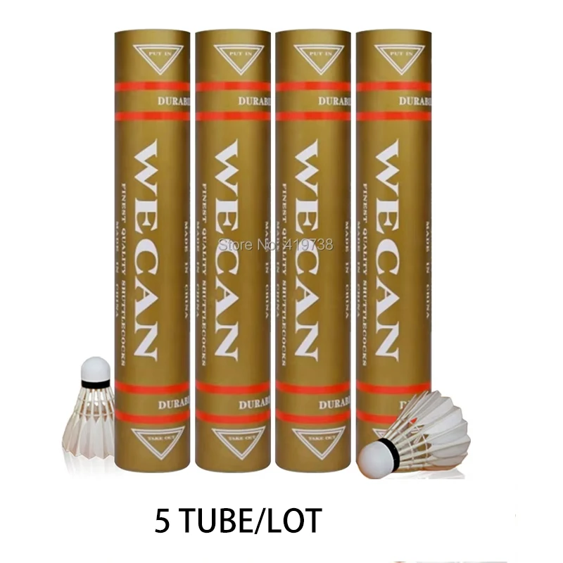 100%original WECAN shuttlecock Gold wecan class A duck feather shuttlecock badminton for competition free shipping 5 tube/lot
100%original WECAN shuttlecock Gold wecan class A duck feather shuttlecock badminton for competition free shipping 5 tube/lot