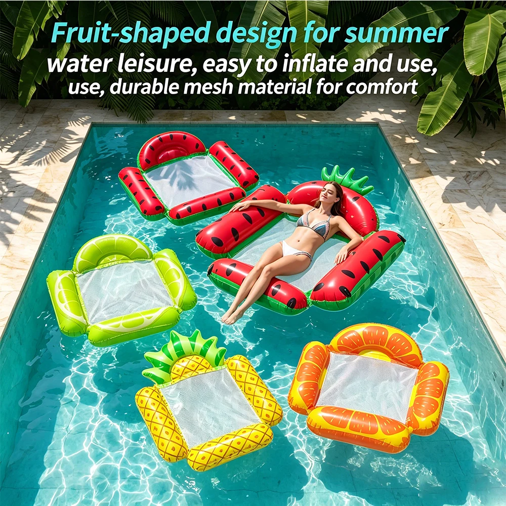 Fruit Pattern Inflatable Pool Hammock, Multi-Purpose Floating Chair with Mesh Seat, Water Lounger for Swimming Pool, Lake & Beac
Fruit Pattern Inflatable Pool Hammock, Multi-Purpose Floating Chair with Mesh Seat, Water Lounger for Swimming Pool, Lake & Beac