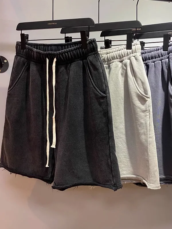 Washed Vintage Short Pants Casual Loose Fit Five-Quarter Length Cotton Blend Sporty Youthful Style Straight Leg Elastic Waist
Washed Vintage Short Pants Casual Loose Fit Five-Quarter Length Cotton Blend Sporty Youthful Style Straight Leg Elastic Waist