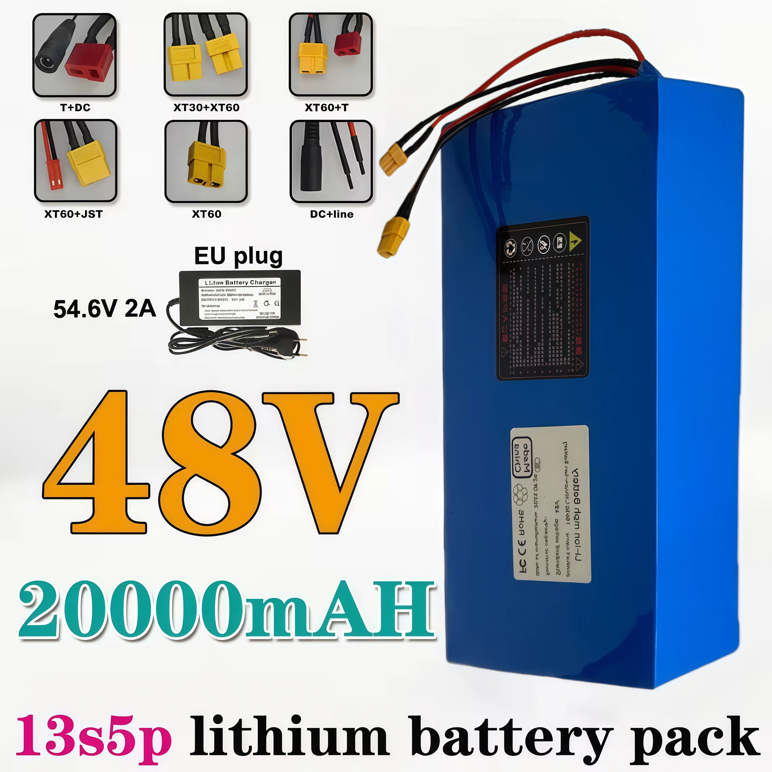 18650 13S5P 48V 20Ah rechargeable lithium battery with built-in intelligent BMS,suitable for 500-1000W motors and chargers
18650 13S5P 48V 20Ah rechargeable lithium battery with built-in intelligent BMS,suitable for 500-1000W motors and chargers