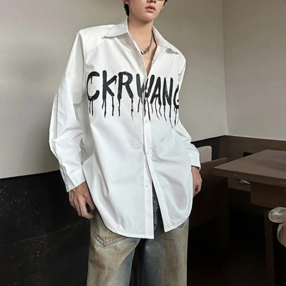 Men's Letter Print Long-Sleeved Shirt American Retro Fashion Trend High Street Loose Casual Breathable Niche Autumn Men's Tops 
Men's Letter Print Long-Sleeved Shirt American Retro Fashion Trend High Street Loose Casual Breathable Niche Autumn Men's Tops