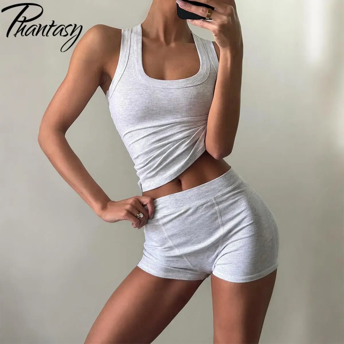 Phantasy Ribbed Casual 2 Piece Set Women's Workout Shorts Set Solid Color Slim Fit Sleeveless Tank Tops and Shorts Sets 2025
Phantasy Ribbed Casual 2 Piece Set Women's Workout Shorts Set Solid Color Slim Fit Sleeveless Tank Tops and Shorts Sets 2025