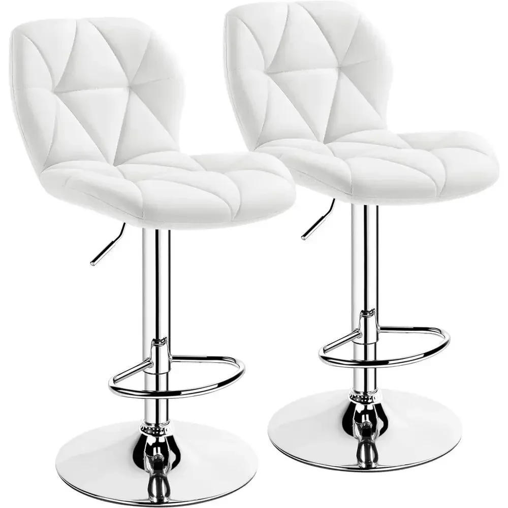 Set of 2 White PU Leather Swivel Bar Stools with Backrest, Adjustable Height for Kitchen Island or Home Bar
Set of 2 White PU Leather Swivel Bar Stools with Backrest, Adjustable Height for Kitchen Island or Home Bar