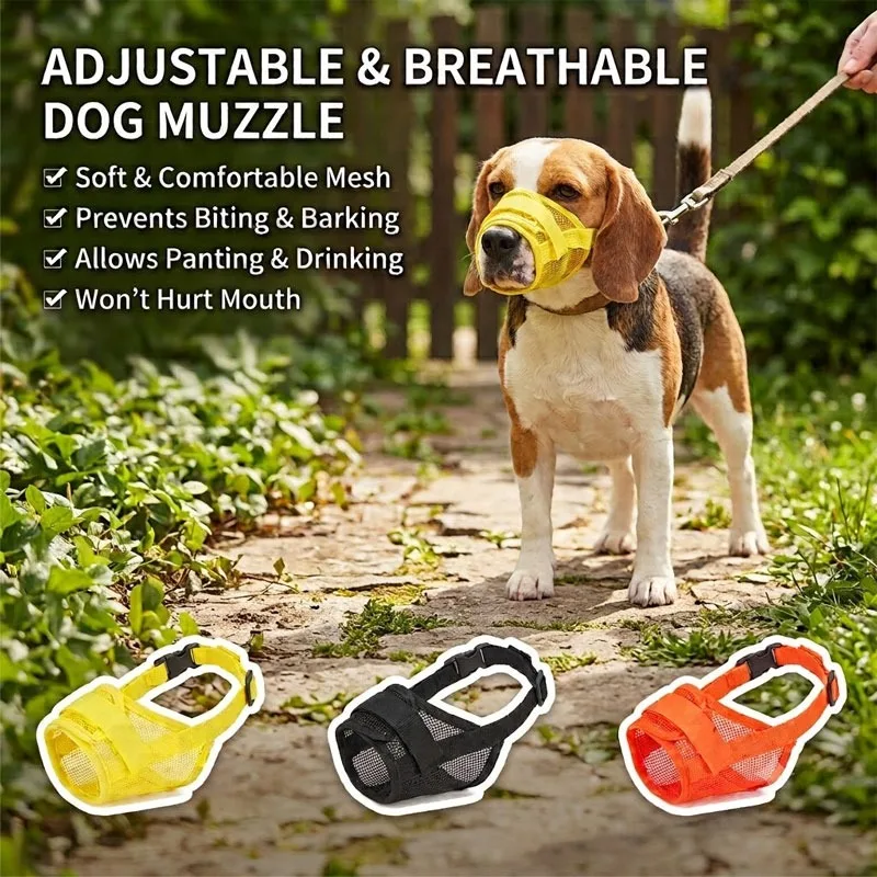 Adjustable Dog Muzzle Breathable Mesh Dogs Mouth Mask Anti-barking Anti-bite Puppy Mouth Cover for Outdoor Walking Pet Supplies
Adjustable Dog Muzzle Breathable Mesh Dogs Mouth Mask Anti-barking Anti-bite Puppy Mouth Cover for Outdoor Walking Pet Supplies