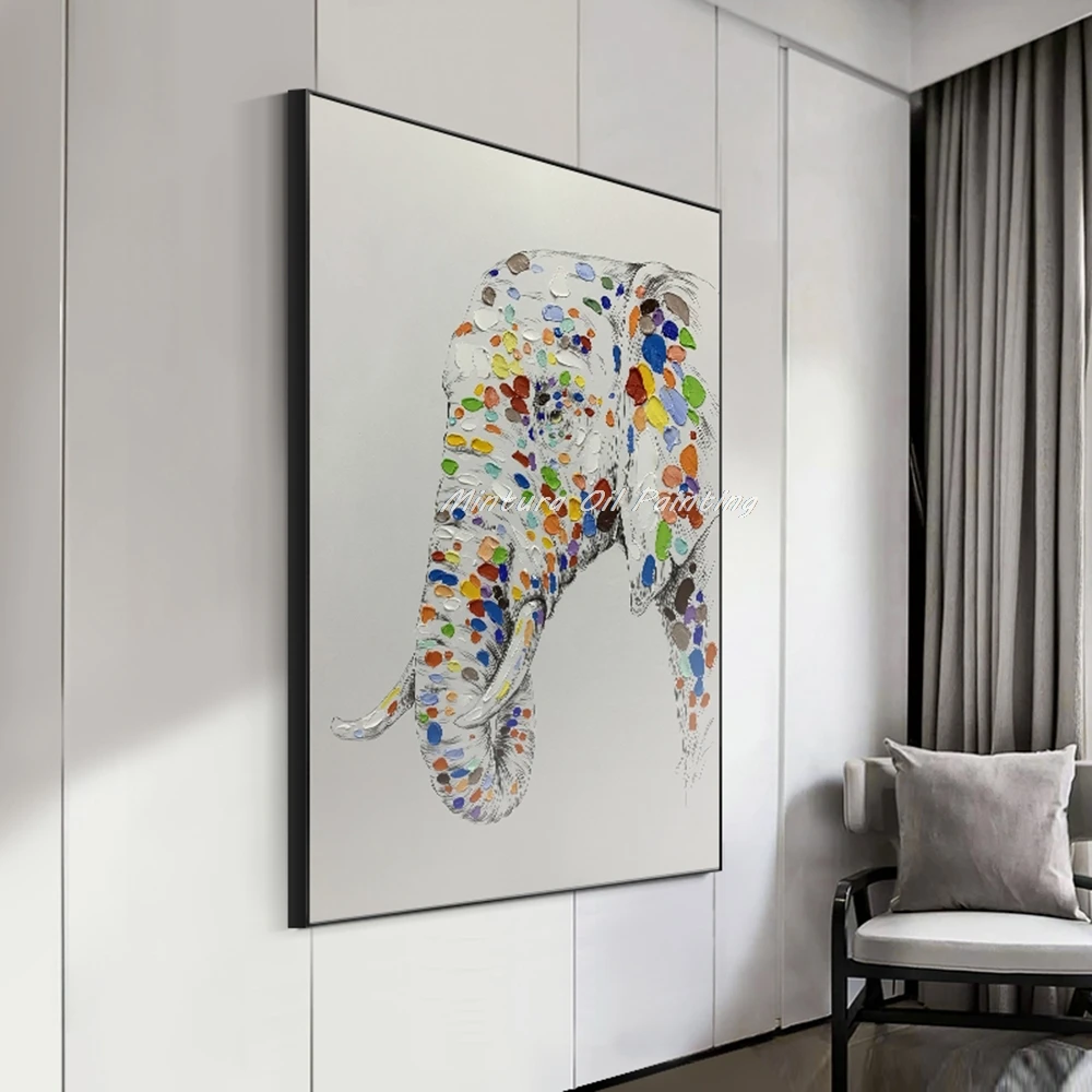 Mintura Handmade Elephant Oil Painting on Canvas,Modern Animals Abstract Poster,Wall Art Picture,Kids Room Decor,Home Decoration
Mintura Handmade Elephant Oil Painting on Canvas,Modern Animals Abstract Poster,Wall Art Picture,Kids Room Decor,Home Decoration