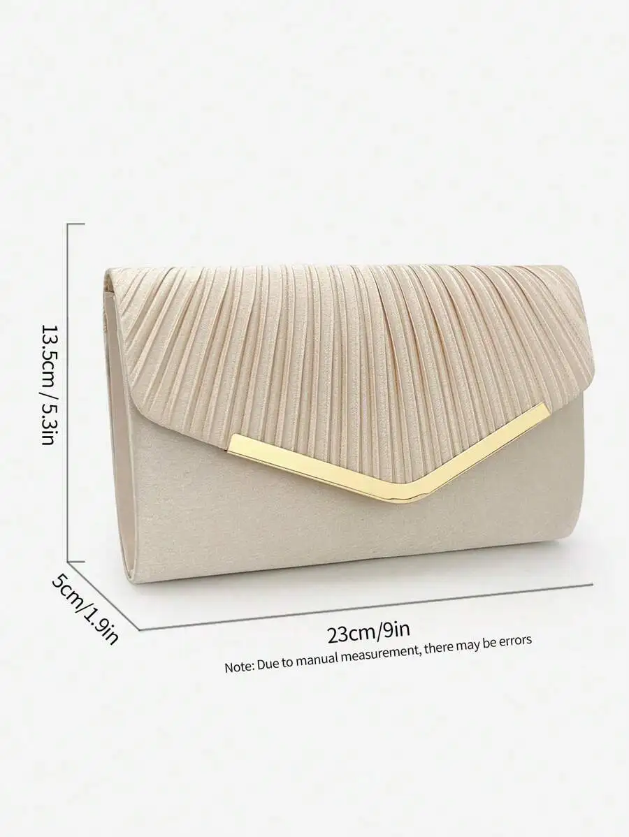 Pleated Satin Envelope Clutch Bag For Evening Party Wedding Formal Event
Pleated Satin Envelope Clutch Bag For Evening Party Wedding Formal Event