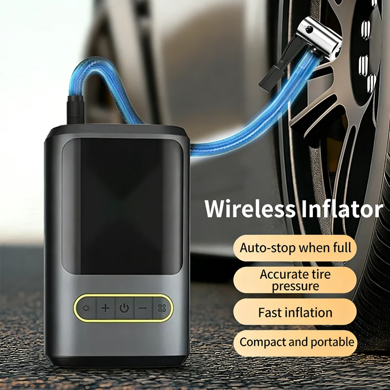 Wireless Tire Inflator Portable Air Pump 150PSI Air Compressor for Car Tires Emergency LED Light for Motorcycle Car Bike Footall
Wireless Tire Inflator Portable Air Pump 150PSI Air Compressor for Car Tires Emergency LED Light for Motorcycle Car Bike Footall
