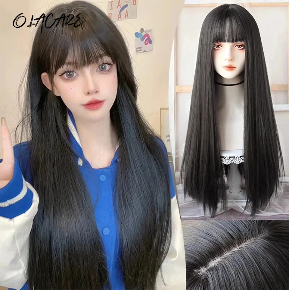 LM Long Silky Straight Synthetic Wigs with Bangs Black Cosplay Party Lolita Hair Wigs for Women Natural Heat Resistant Wig
LM Long Silky Straight Synthetic Wigs with Bangs Black Cosplay Party Lolita Hair Wigs for Women Natural Heat Resistant Wig