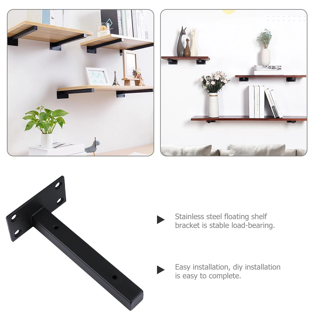 Stainless Steel Shelf Brackets 100mm Black Hardware Heavy Duty Floating Wall Mount Storage Kitchen Bathroom Bedroom Decorative
Stainless Steel Shelf Brackets 100mm Black Hardware Heavy Duty Floating Wall Mount Storage Kitchen Bathroom Bedroom Decorative