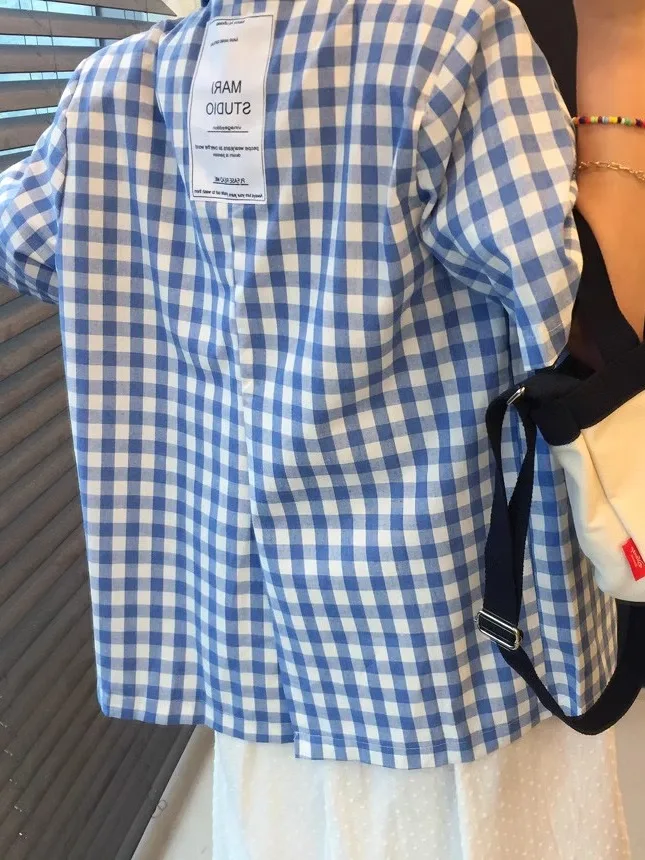 Slimming Plaid Suit Jacket Women's Loose Lazy Style Vintage Short Sleeve Top Trendy Post Label Commute Style Pure Linen Fabric
Slimming Plaid Suit Jacket Women's Loose Lazy Style Vintage Short Sleeve Top Trendy Post Label Commute Style Pure Linen Fabric