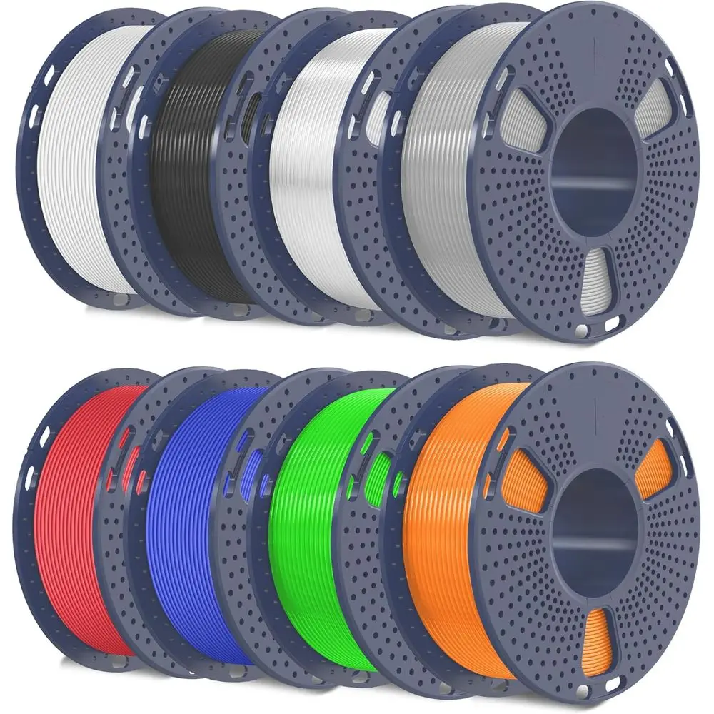 Flexible 3D Printing TPU Filament, 1.75mm, 95A, 250g Spool, 8 Rolls, 2KG Total, Assorted Colors
Flexible 3D Printing TPU Filament, 1.75mm, 95A, 250g Spool, 8 Rolls, 2KG Total, Assorted Colors