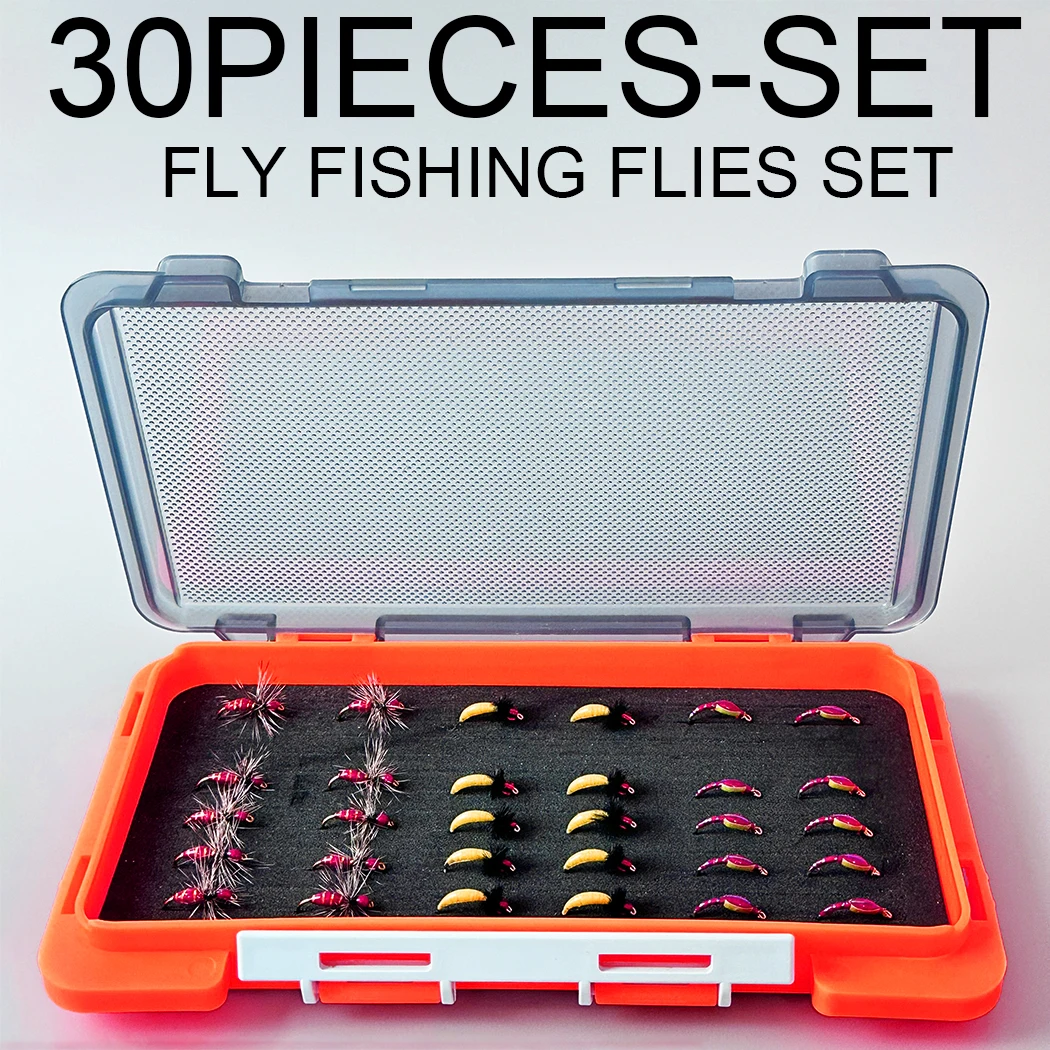 Fly Lures 30Pcs-3 Mixed Styles (Fly Fishing Flies Kit) Wet Flies Nymph Bait for Fishing Trout/Perch/Salmon Artificial Fishing Ba
Fly Lures 30Pcs-3 Mixed Styles (Fly Fishing Flies Kit) Wet Flies Nymph Bait for Fishing Trout/Perch/Salmon Artificial Fishing Ba
