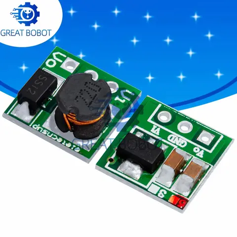 1PCS /5PCS  0.9-5V To 5V /3.3V DC-DC Step-Up Power Module Voltage Boost Converter Board 1.5V 1.8V 2.5V 3V 3.7V 4.2V To 5V /3.3V