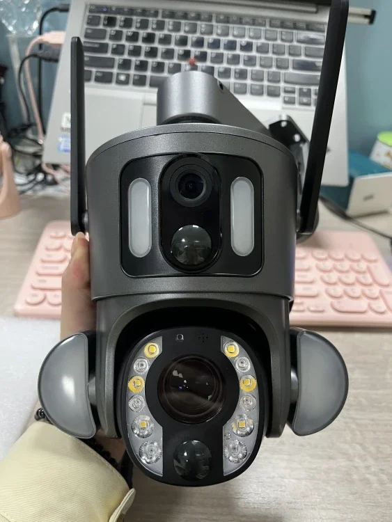 Outdoor Battery Smart 10X Optical Zoom Dual Lens Ptz Ip Surveillance 4G Solar Camera With Sim Card