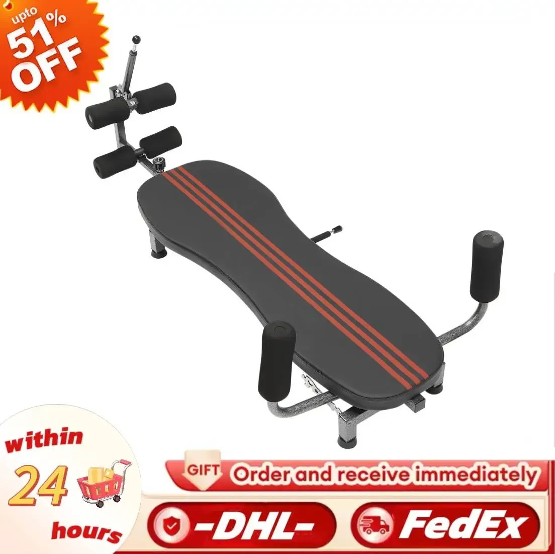 Back Stretch Decompression Bench,Inversion Table Workout Steel Traction Device for Home Workout-Up To 330 Lbs Weight Capacity
Back Stretch Decompression Bench,Inversion Table Workout Steel Traction Device for Home Workout-Up To 330 Lbs Weight Capacity