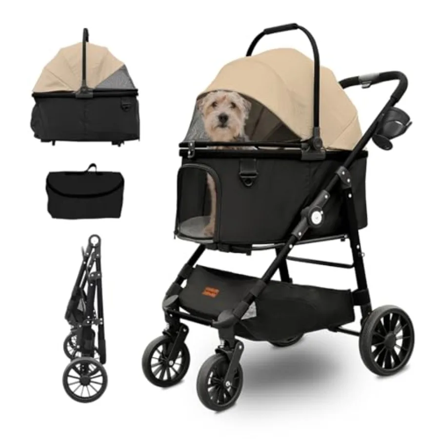 Extra Large Pet Stroller for Walking Jogging Vet Visits, Heavy-Duty Steel Frame, Black, Shock Absorbing Wheels Locking Brakes
Extra Large Pet Stroller for Walking Jogging Vet Visits, Heavy-Duty Steel Frame, Black, Shock Absorbing Wheels Locking Brakes