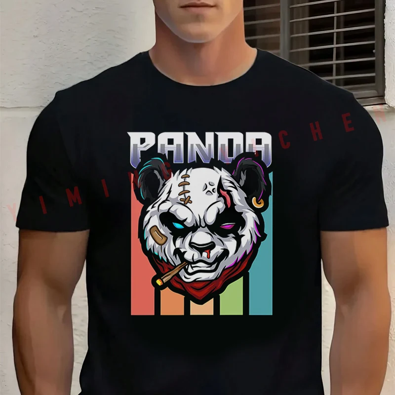 Men's Summer Cotton T-shirt Angry Panda Head Graphic Moto Tee Casual Short-sleeve Motorbike Cycling Top
Men's Summer Cotton T-shirt Angry Panda Head Graphic Moto Tee Casual Short-sleeve Motorbike Cycling Top