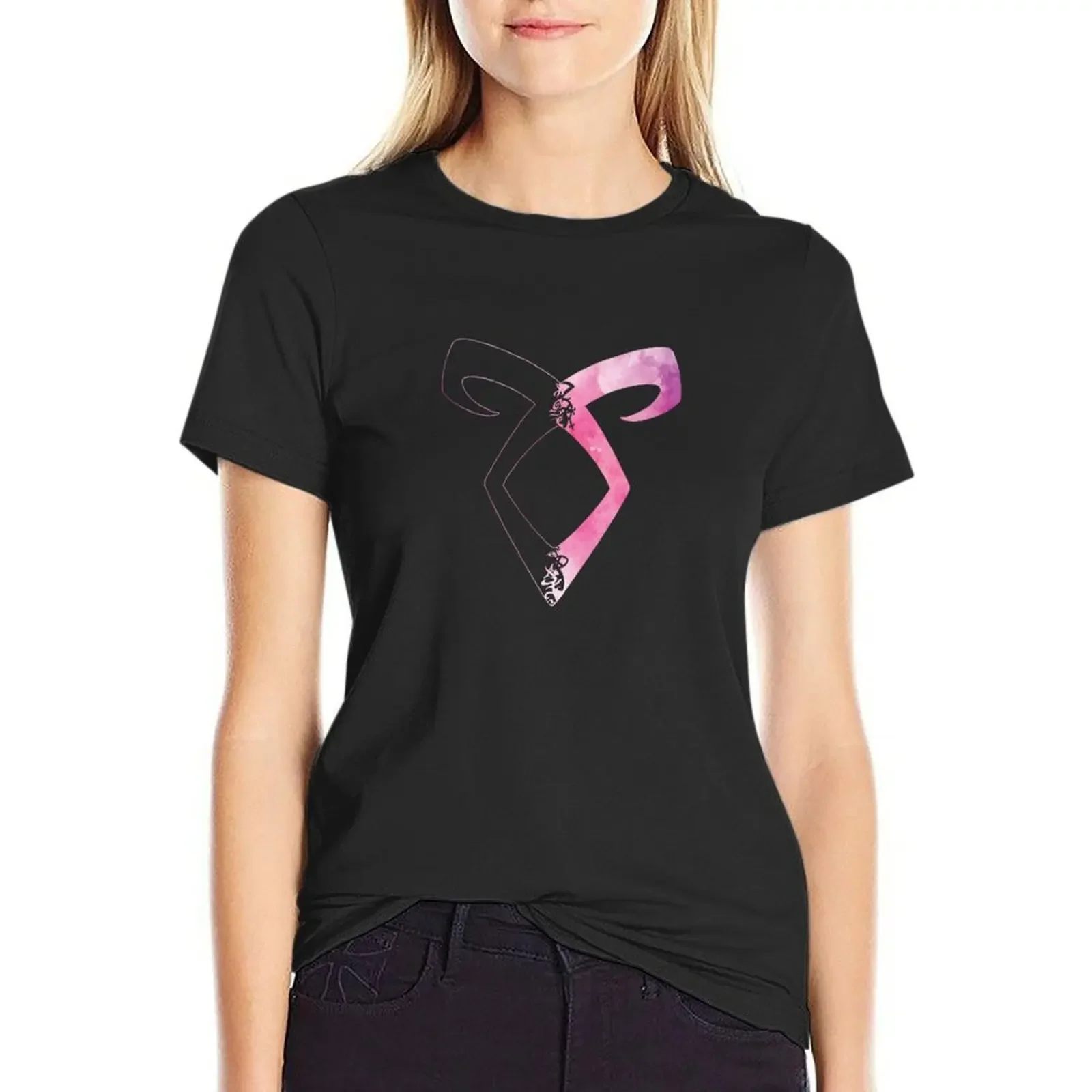 Shadowhunters rune - Angelic power rune half solid half silhouette (pink watercolors) - Clary, Alec, Izzy, Jace, Magnus T-Shirt
Shadowhunters rune - Angelic power rune half solid half silhouette (pink watercolors) - Clary, Alec, Izzy, Jace, Magnus T-Shirt
