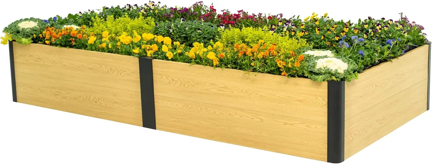 Woodgrain Series Raised Garden Bed, 4' x 8' Outdoor Wooden-Look Metal Planter Box for Gardening Vegetables Flowers Herbs
Woodgrain Series Raised Garden Bed, 4' x 8' Outdoor Wooden-Look Metal Planter Box for Gardening Vegetables Flowers Herbs
