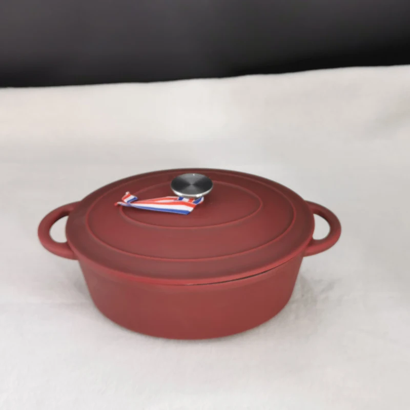 27x21.5cm Oval Red Enameled Cast Iron Casserole, 5 to 6People Use, 4.1L,
27x21.5cm Oval Red Enameled Cast Iron Casserole, 5 to 6People Use, 4.1L,