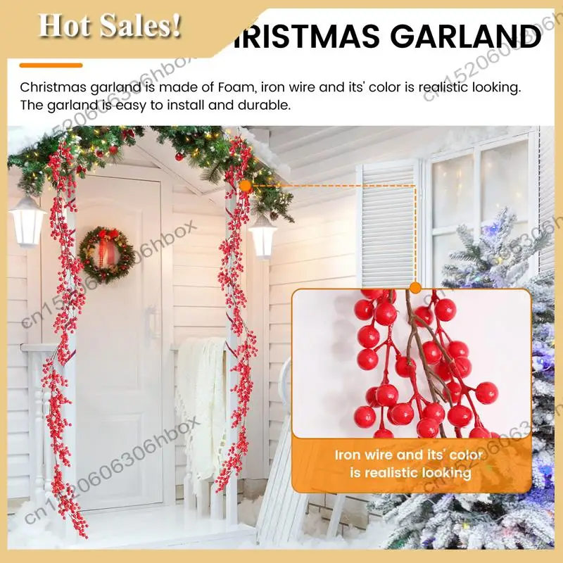 -HOPE 6.39FT Red Berry Christmas Garland,Flexible Artificial Berry Garland For Fireplace Decoration For Winter Christmas Decor
-HOPE 6.39FT Red Berry Christmas Garland,Flexible Artificial Berry Garland For Fireplace Decoration For Winter Christmas Decor