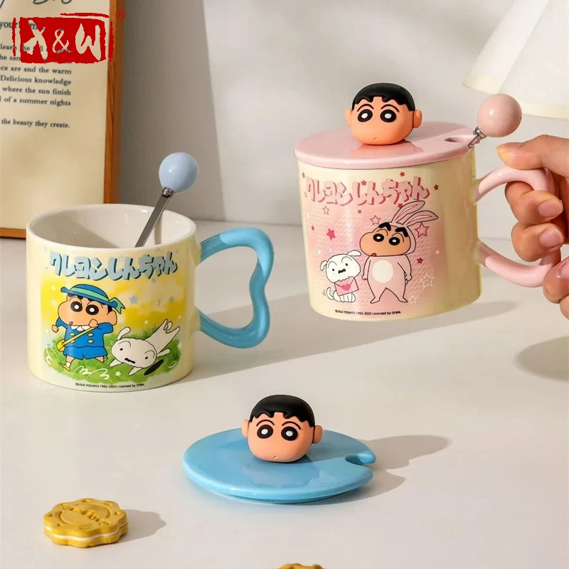 X&W Crayon Shin-Chan 370ml Ceramic Water Cup with Heart Handle& Lid Cute Household Office Milk Coffee Cup Anime Peripheral Gifts
X&W Crayon Shin-Chan 370ml Ceramic Water Cup with Heart Handle& Lid Cute Household Office Milk Coffee Cup Anime Peripheral Gifts