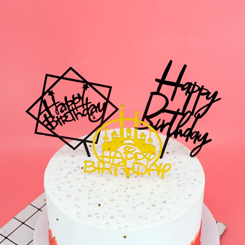 Wholesale 10 packs, double-sided mirror acrylic card, birthday cake card baking decoration ornament creative flag planting
Wholesale 10 packs, double-sided mirror acrylic card, birthday cake card baking decoration ornament creative flag planting