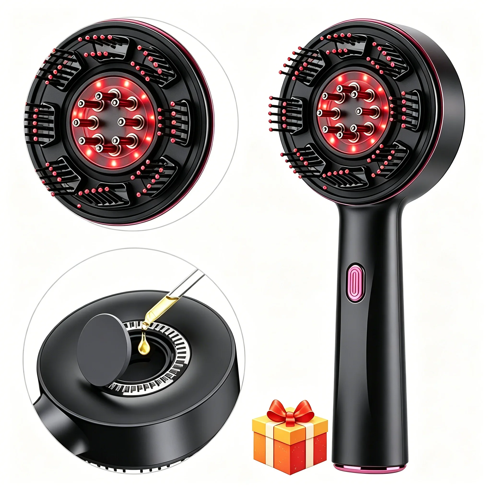 Electric Scalp Massager Comb Red Light Therapy Hair Growth Vibration Brush Anti-Hair Loss Liquid Oil Applicator Hair Care Tool
Electric Scalp Massager Comb Red Light Therapy Hair Growth Vibration Brush Anti-Hair Loss Liquid Oil Applicator Hair Care Tool