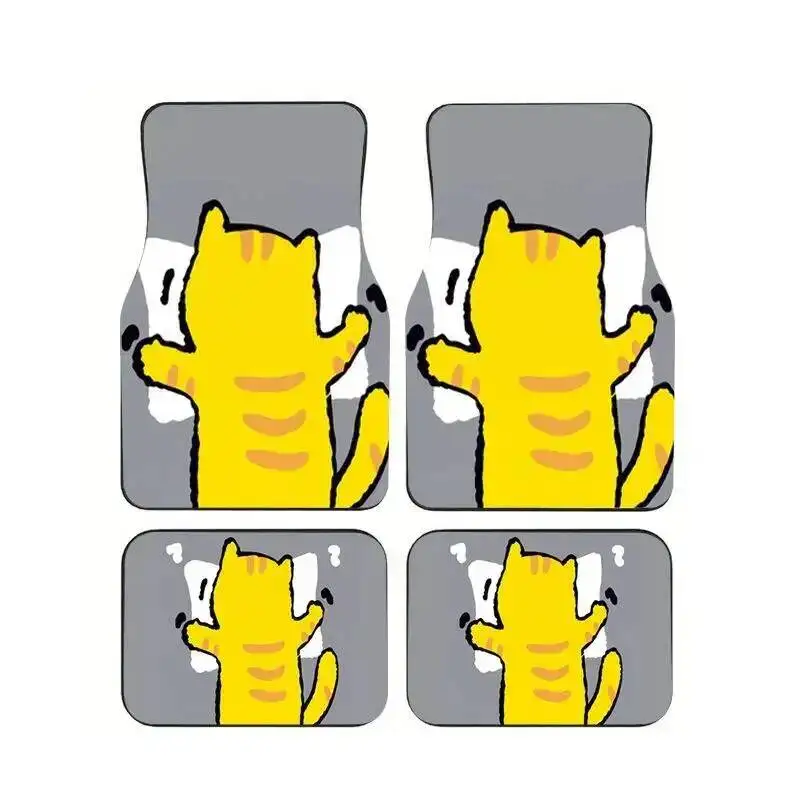 4Pcs Cute Yellow Cat Print Car Floor Mats Non-Slip Universal Waterproof Foot Pads For Car Interior Protective Accessories Mats
4Pcs Cute Yellow Cat Print Car Floor Mats Non-Slip Universal Waterproof Foot Pads For Car Interior Protective Accessories Mats