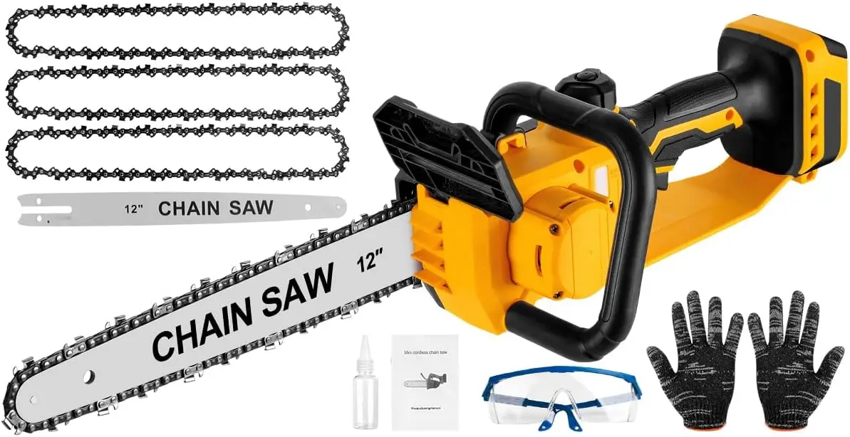 Mini Chainsaw Cordless Compatible for Dewalt 20V Battery (Without Battery, Tool Only) 12 Inch Handheld Brushless Electric Chains
Mini Chainsaw Cordless Compatible for Dewalt 20V Battery (Without Battery, Tool Only) 12 Inch Handheld Brushless Electric Chains