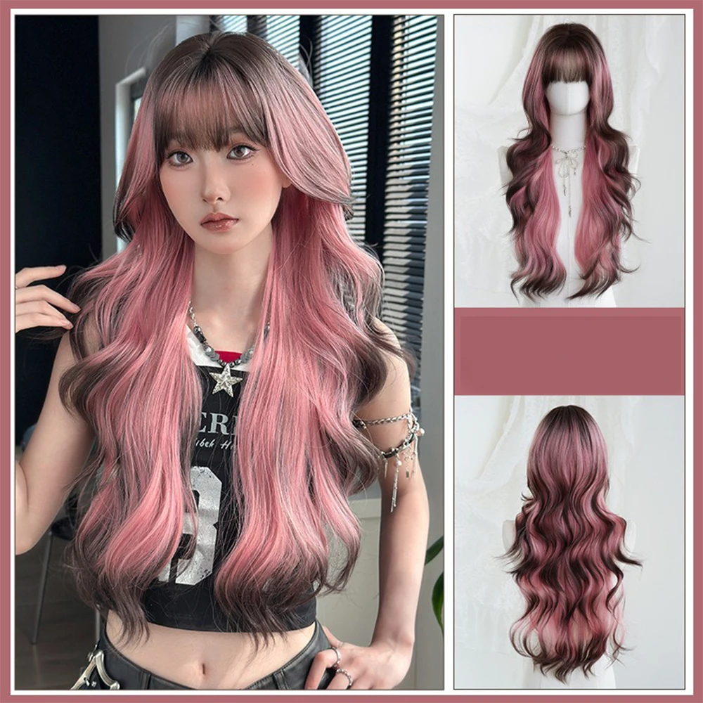 Розово-красный градиентный синтетический парик с волнистыми прядями и челкой, длинные кудрявые волосы, парик для косплея для женщин, для повседневной носки, вечеринок, парик в стиле Лолита, термостойкий.
Розово-красный градиентный синтетический парик с волнистыми прядями и челкой, длинные кудрявые волосы, парик для косплея для женщин, для повседневной носки, вечеринок, парик в стиле Лолита, термостойкий.